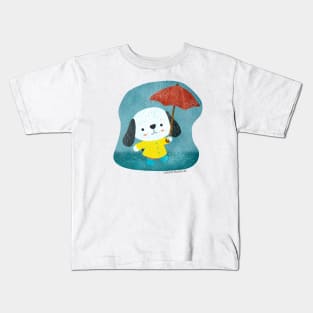 Dog in a Raincoat Kids T-Shirt